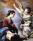 Annunciation Paintings - The Annunciation by Bernardo Strozzi